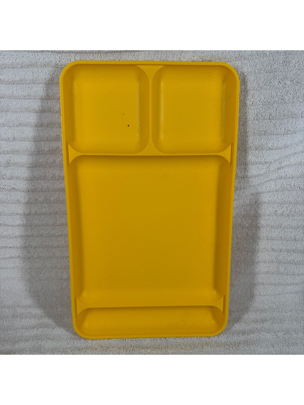 Vintage Yellow Tupperware Divided Serving Tray